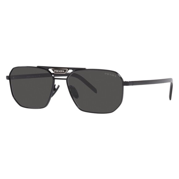 NEW PRADA SUNGLASSES, UNISEX BLACK METAL EYEWEAR PRADA - Picture 1 of 3